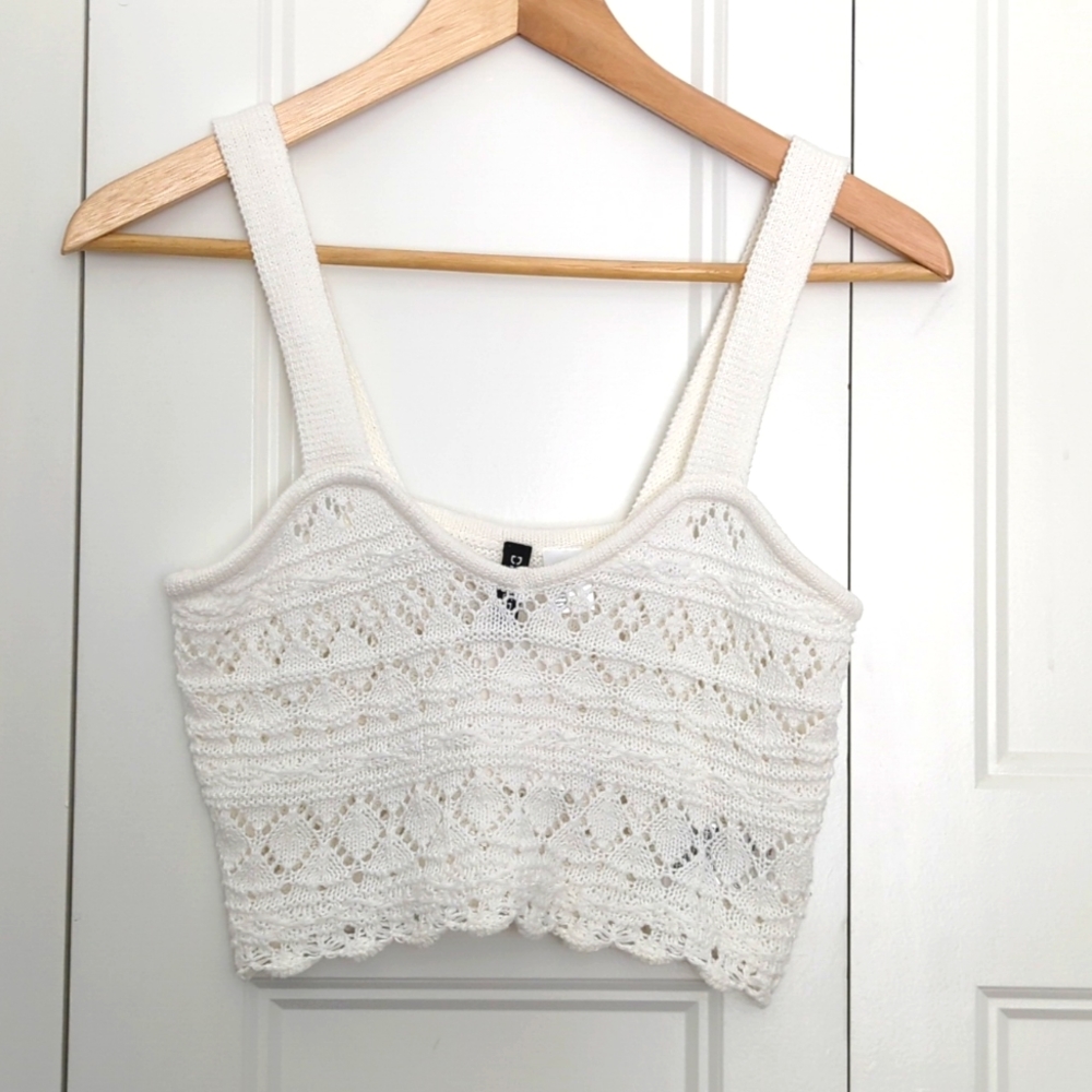 NWT H&M Crochet Knit Crop Tank NWT ✨